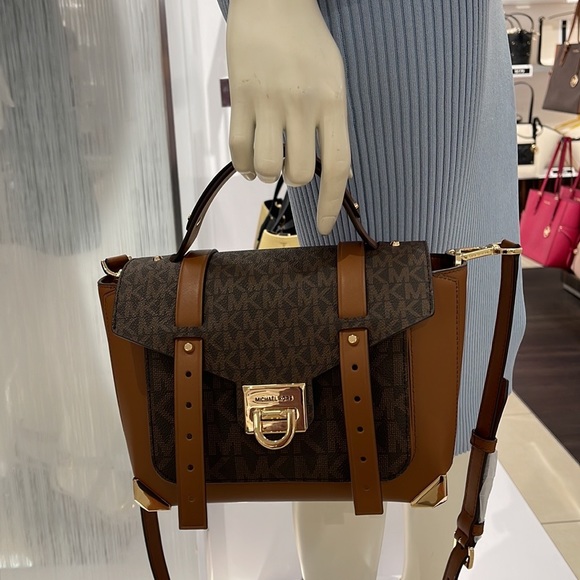 MICHAEL KORS MANHATTAN MEDIUM TOP HANDLE SCHOOL SATCHEL CROSSBODY BAG BROWN
NWT - Picture 4 of 16